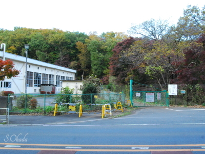 武蔵村山市学校給食センター北側のゲート